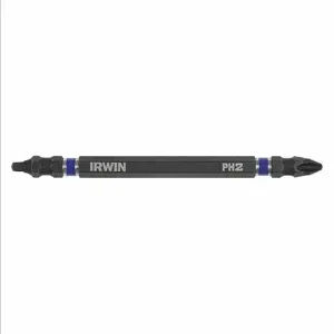 IRWIN INDUSTRIAL TOOLS IWAF34DEPH2SQ2 Insert Bit, PH2/SQ2 Tip Size, 4 Inch Bit Length, 1/4 Inch Hex Shank Size, Steel | CN2RLB 1871073 / 30TH43