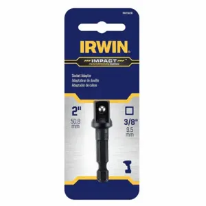 IRWIN INDUSTRIAL TOOLS IWAF36238 Power Bit, 3/8 Inch Output Drive Size, Square, 2 Inch Length, Locking | CR4XQK 55EW62