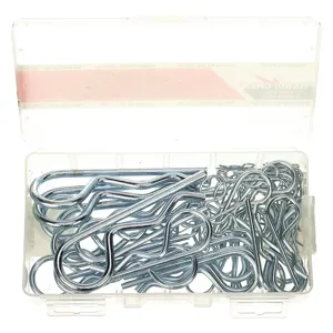 ITW BEE LEITZKE WWG-DISP-BP074 Hairpin Cotter Assortment, Zinc, 8 Size, 74 Pieces | AC2UFH 2MVP6