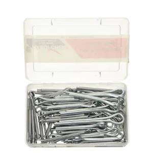 ITW BEE LEITZKE WWG-DISP-CP100HC Cotter Pin Assortment, Low Carbon Steel Zinc, 14 Size, 100 Pieces | AC3WJF 2WZV3