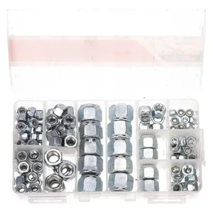 ITW BEE LEITZKE 98-415 Hex Locknut Assortment, Nylon Insert Zinc, 104 Pieces | AC2WTU 2NRZ1