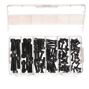 ITW BEE LEITZKE WWG-DISP-CAP106 Socket Cap Screw Assortment, 9 Size, 106 Pieces | AC9WMR 3KZC9