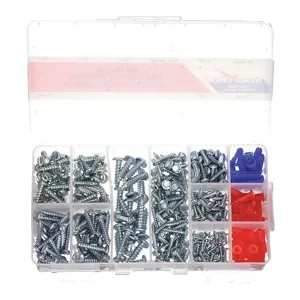 ITW BEE LEITZKE WWG-DISP-SCREW365 Sheet Metal Screw Assortment, Pan Zinc, 365 Pieces | AC2WTX 2NRZ8