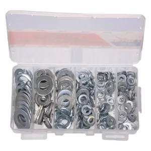 ITW BEE LEITZKE WWG-DISP-FW232 Washer Assortment Regular, Steel Zinc, 232 Pieces | AC2WTY 2NRZ9