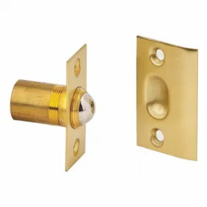 IVES 347B4 Dual Adjustable Ball Catch, Brass, Satin Brass, 1 3/8 Inch Catch/Latch Ht | CR4YBB 48ZR17