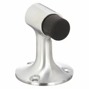 IVES FS448 US26D Angle Door Stop, Floor Mount, Satin Chrome, 2-1/2 in, 3 Inch Projection, 3 Inch Height | CR4YBG 45EG87