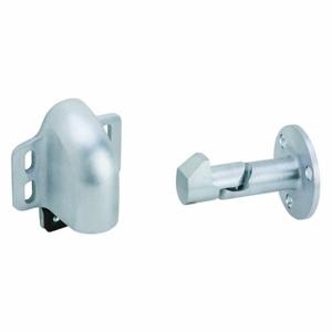 IVES WS45 US26D Door Stop, Wall Mount, Satin Chrome, 2-3/8 Inch, 2 Inch Projection, 3 Inch Lg | CR4YBP 46TM57