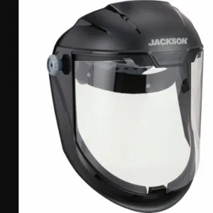 JACKSON SAFETY 14201 Face Shield, Clear Window, Anti-Fog Coating, Polycarbonate Window, Black | CF4RQB