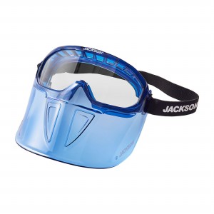 JACKSON SAFETY 21000 Goggles, Blue, Single Lens, Anti-Fog Coating, Clear | CF4RTT GPL500