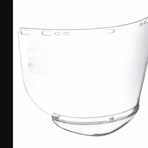 JACKSON SAFETY 29062 Face Shield, Clear, Uncoated, Polycarbonate, 8 Inch Visor Height, 15 1/2 Inch Visor Wide | CR4YDT 33VA01