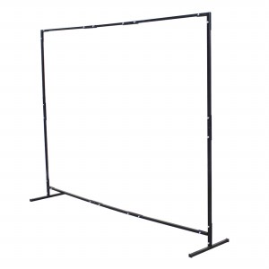 JACKSON SAFETY 36336 Welding Curtain, Single Panel Frame, 6 x 6 ft. Size, Powder Coated, Black | CF4RUG