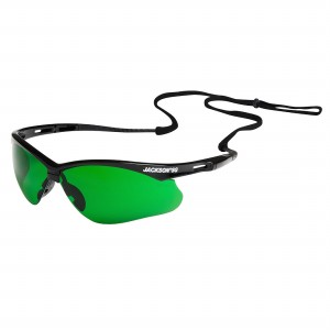 JACKSON SAFETY 50008 Safety Glasses, IR 3.0 Shade, Anti-Scratch, Black, Polycarbonate, Pk 12 | CF4RXB