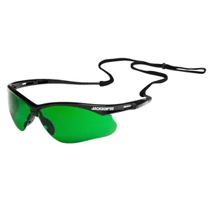 JACKSON SAFETY 50008 Safety Glasses, IR 3.0 Shade, Anti-Scratch, Black, Polycarbonate, Pk 12 | CF4RXB