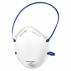 JACKSON SAFETY 64230 Disposable Respirator, Dual, Non-Adj, Metal Nose Clip, Std, White, M Mask Size, 20 PK | CR4YDJ 5WAC6