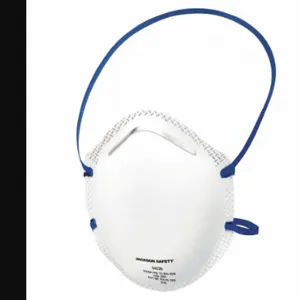 JACKSON SAFETY 64230 Disposable Respirator, Dual, Non-Adj, Metal Nose Clip, Std, White, M Mask Size, 20 PK | CR4YDJ 5WAC6