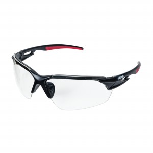 JACKSON SAFETY S72300 Schutzbrille, klare Tönung, HC/AF-Beschichtung, Schwarz/Rot, 12 Stück | CF4TDZ