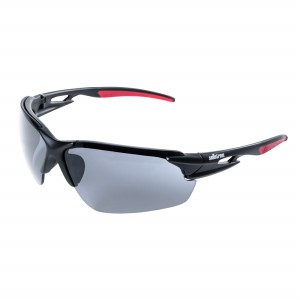 JACKSON SAFETY S72301 Safety Glasses, Smoke Tint, HC/AF Coating, Black/Red, Pk 12 | CF4TEA