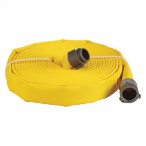 JAFLINE G51H15LNY100N Fire Hose, Attack Fire Hose, Double Jacket, 1 1/2 Inch Hose Inside Dia, 100 ft Hose Length | CR4YGT 53KA92