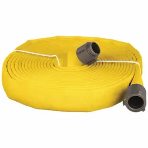 JAFLINE G51H15LNY50P Fire Hose, Attack Fire Hose, Double Jacket, 1 1/2 Inch Hose Inside Dia, 50 ft Hose Length | CR4YGZ 404N87