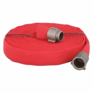 JAFLINE G51H25LNR100N Fire Hose, Attack Fire Hose, Double Jacket, 2 1/2 Inch Hose Inside Dia, 100 ft Hose Length | CR4YKT 53KA98