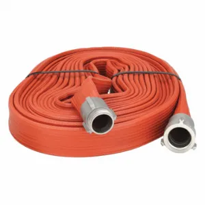 JAFRIB G50H15RR50P Fire Hose, Attack Fire Hose, Single Jacket, 1 1/2 Inch Hose Inside Dia, 50 ft Hose Length | CR4YLN 404P37