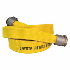 JAFRIB G50H15RY50NB Fire Hose, Attack Fire Hose, Single Jacket, 1 1/2 Inch Hose Inside Dia, 50 ft Hose Length | CR4YKZ 404P40