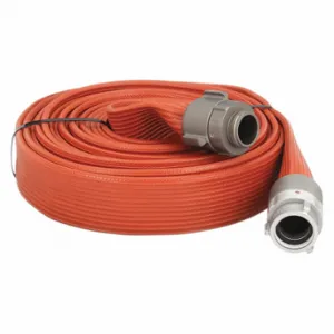 JAFRIB G50H25RR100N Fire Hose, Attack Fire Hose, Single Jacket, 2 1/2 Inch Hose Inside Dia, 100 ft Hose Length | CR4YLD 53KA72