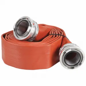 JAFRIB G50H4RR25S Fire Hose, Attack Fire Hose, Single Jacket, 4 Inch Hose Inside Dia, 25 ft Hose Length | CR4YLG 53KA73