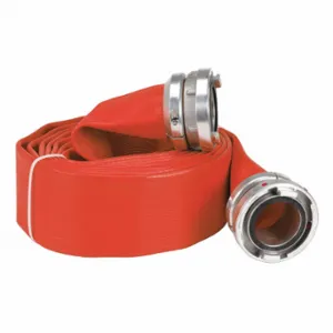 JAFRIB G50H5RR25S Fire Hose, Attack Fire Hose, Single Jacket, 5 Inch Hose Inside Dia, 25 ft Hose Length | CR4YLJ 53KA75