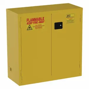 JAMCO BS30YP Fla mmables Safety Cabinet, 30 gal, 43 Inch x 18 Inch x 44 Inch, Yellow, Self-Closing | CR4YPK 8G843