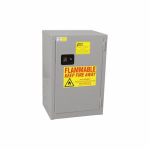 JAMCO RC12 Hazmat Safety Cabinet, 12 gal, 23 Inch x 18 Inch x 35 Inch, Gray, Manual Close, 1 Shelves | CP6CKP 515X69