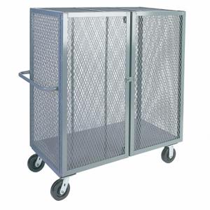 JAMCO VA448P600GP Dual-Latch Welded Mesh Security Cart With Fixed Shelves, 2000 Lb Load Capacity | CR4YPW 9LEW8