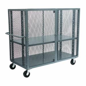 JAMCO VB260P600GP Dual-Latch Welded Mesh Security Cart With Fixed Shelves, 3000 Lb Load Capacity | CR4YPY 8FCE6