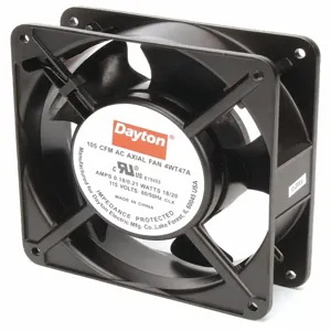 JARKE 55VD37 Square Axial Fan, 4 11/16 Inch Height, 4 11/16 Inch Width, 1 1/2 Inch Depth | CH6TBB