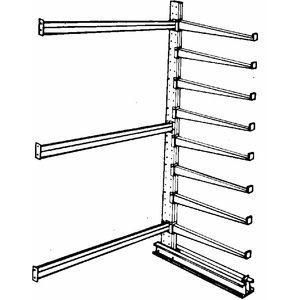 JARKE DC-12AJ Add-On Cantilever Rack, Straight, No. of Sides 2, 16 Arms, Arm Length 48 Inch | CD3XDX 3W595