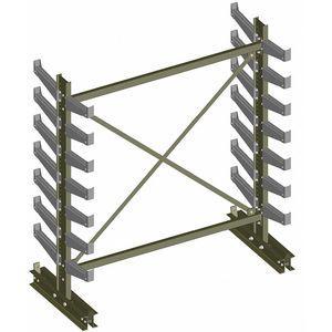 JARKE DC-8AJ Add-On Cantilever Rack, Straight, No. of Sides 2, 8 Arms, Arm Length 24 Inch | CD3WEF 3W594