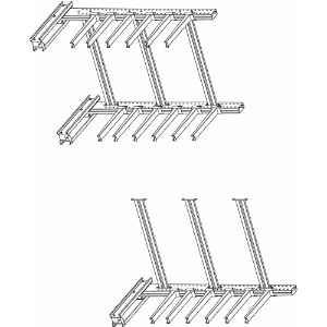 JARKE SC-10AJ Add-On Cantilever Rack, Straight, No. of Sides 1, 6 Arms, Arm Length 36 Inch | CD3VZX 1WG16