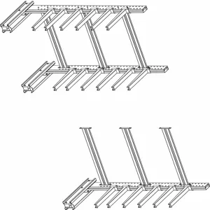 JARKE SC-10AJ Add-On Cantilever Rack, Straight, No. of Sides 1, 6 Arms, Arm Length 36 Inch | CD3VZX 1WG16