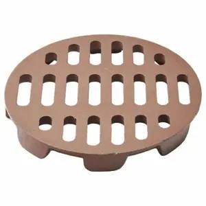 JAY R. SMITH MFG. CO 2140CIG Drain Strainer, 11 1/2 Inch Pipe Dia, Cast Iron, Brown, Round | CR4YXG 54JH25