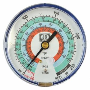 JB INDUSTRIES M2-600 Replacement Low Side Pressure Gauge, 3 1/8 Inch Dia | CR4ZDE 415G06
