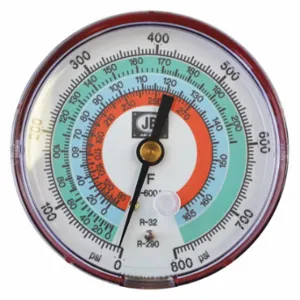 JB INDUSTRIES M2-605 Replacement High Side Pressure Gauge, 3 1/8 Inch Dia | CR4ZDA 415G07