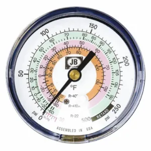 JB INDUSTRIES M2-820L Replacement Low Side Pressure Gauge, 3 1/8 Inch Dia | CR4ZDD 48ZJ70