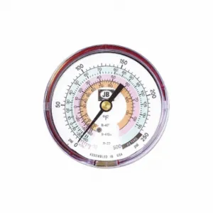 JB INDUSTRIES M2-825L Replacement High Side Pressure Gauge, 3 1/8 Inch Dia | CR4ZCZ 48ZJ71