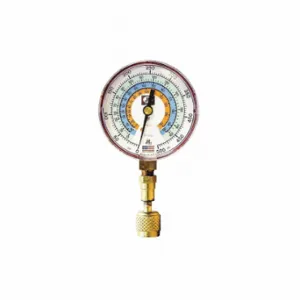 JB INDUSTRIES QC-G856 Test Gauge, R-134A/R-22/R-404A, 3 1/8 Inch Dia, Non Liquid Filled, Red | CR4ZDW 48ZJ76