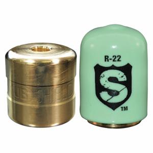 JB INDUSTRIES SHLD-G12 Kältemittelkappenverschlüsse, R-22, 1/4 Zoll Gewindegröße, grün, Messing, 12 Stück | CR4ZAH 20HJ99