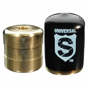 JB INDUSTRIES SHLD-U50 Refrigerant Cap Locks, Universal, 1/4 Inch Thread Size, Black, Brass, 50 PK | CR4ZAP 20HK03