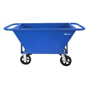 JESCRAFT RMT-70MR-2R2S Rolling Mortar Tub, 8 Inch Mold-On-Rubber Casters, 2 Rigid, 2 Swivel | CJ6NKH