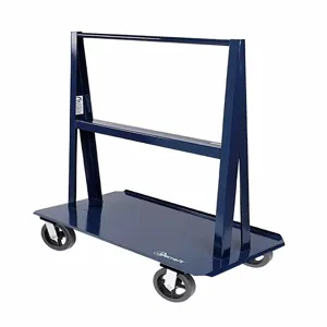 JESCRAFT WA-6024MR8-2R2S Cart, A Frame, 60 Inch Length, 24 Inch Width, 2 Rigid, 2 Swivel Casters | CJ6NLT