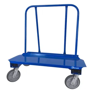 JESCRAFT WB-150PL-4S Drywall Cart, 18 Inch Width, 45 Inch Length, 8 Inch HPE Casters, 4 Swivel | CJ6NME