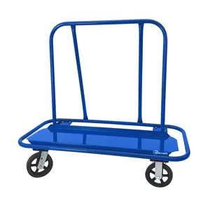 JESCRAFT WB-200MR-2R2S Drywall Cart, Full Wrap-Around Bumper, 3000 lbs. Capacity, 2 Rigid, 2 Swivel Casters | CJ6NMF